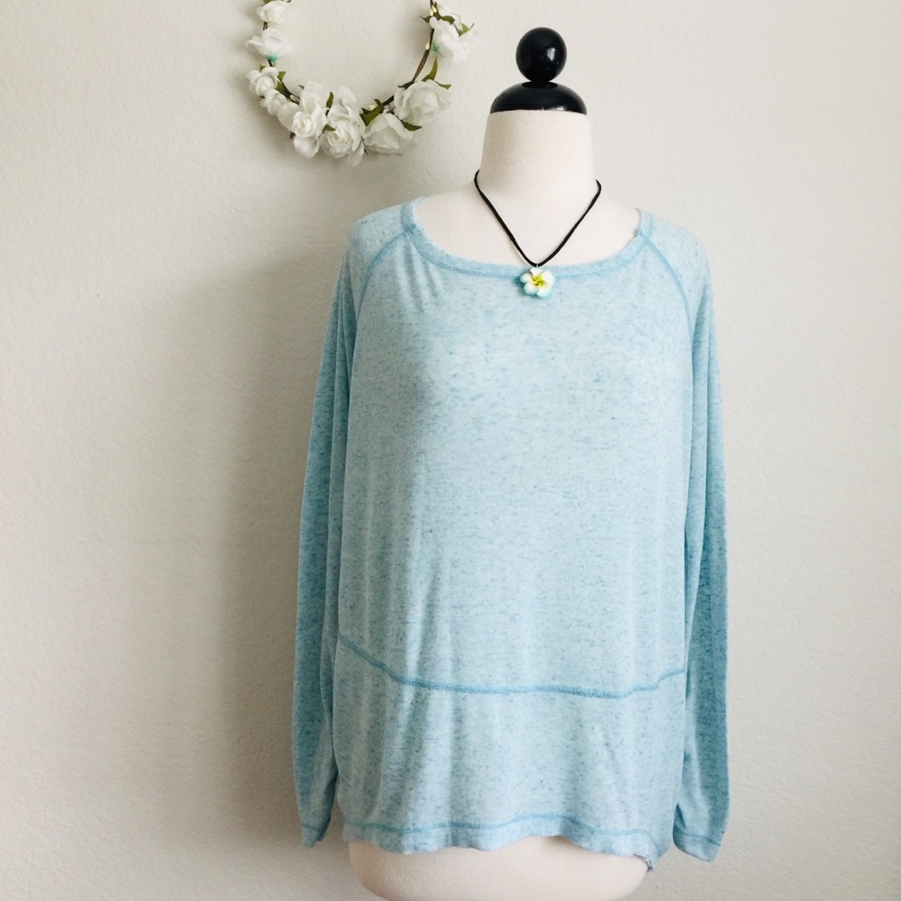 Free People (We The Free) Hi-Lo Blue Top